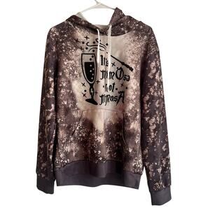 Harry Potter "It's MimOsa not MimosA" Hermione Quote Dyed Graphic Hoodie Size M